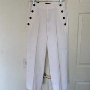 NWT cropped white sailor pants